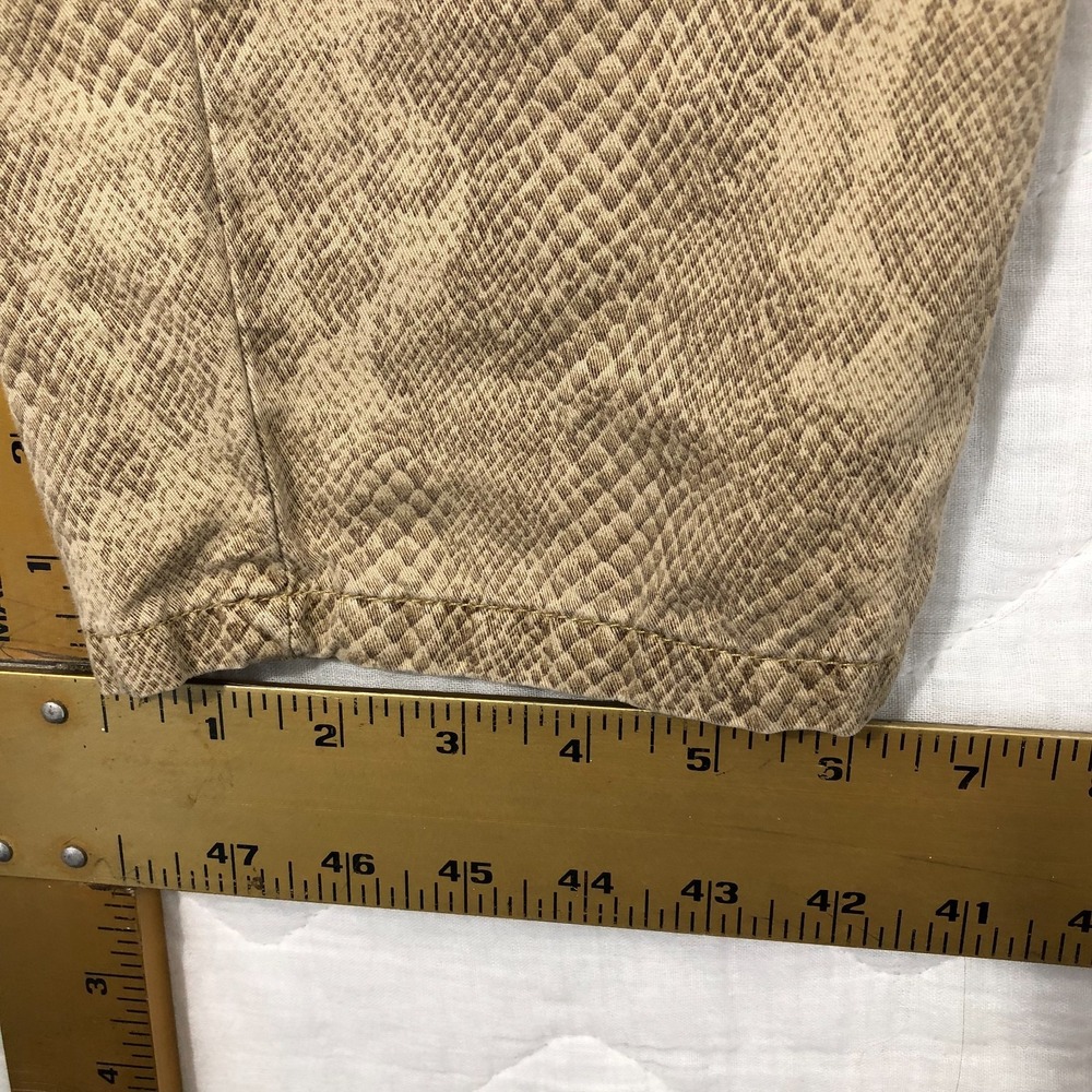 Liz Claiborne Liz Wear Jeans Women 14 Petite Brown Snakeskin Animal Print Pants - Picture 13 of 13